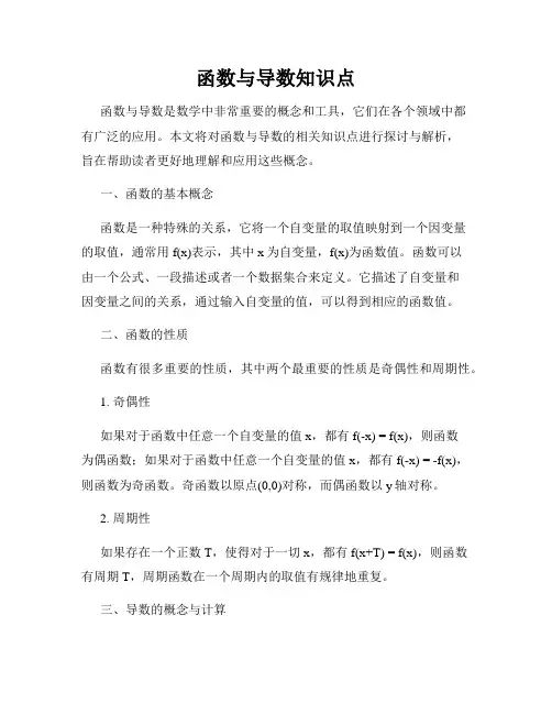 函数与导数知识点