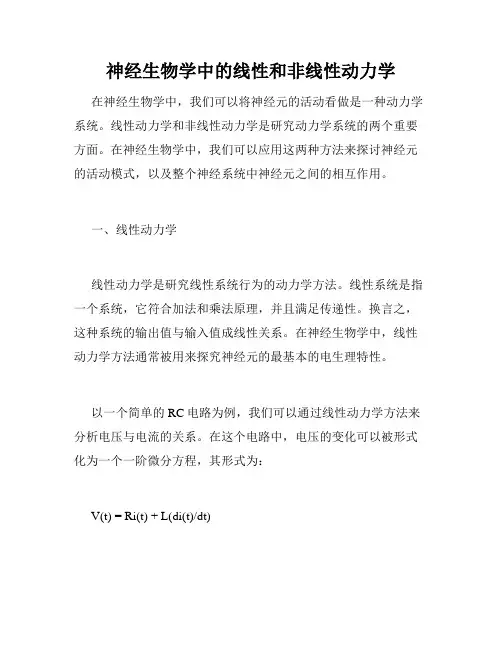 神经生物学中的线性和非线性动力学