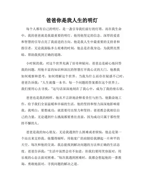 爸爸你是我人生的明灯