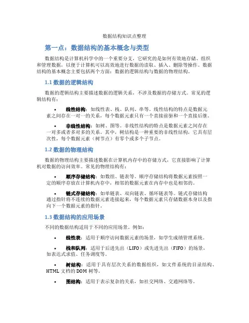 数据结构知识点整理