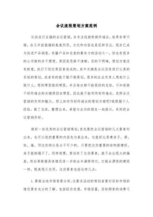 会议流程策划方案范例(3篇)