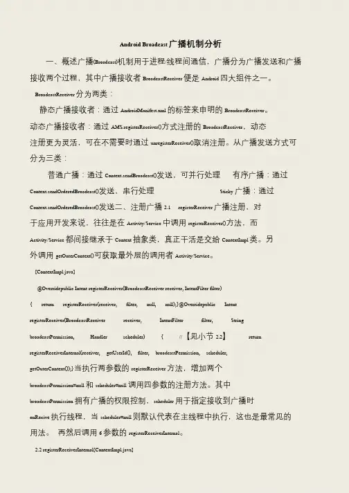 【推荐下载】Android Broadcast广播机制分析