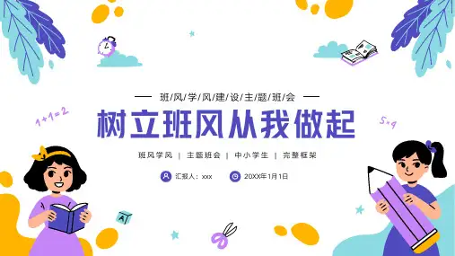 中小学班风学风教育教学班会PPT