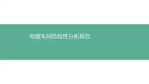 电镀车间危险性分析报告