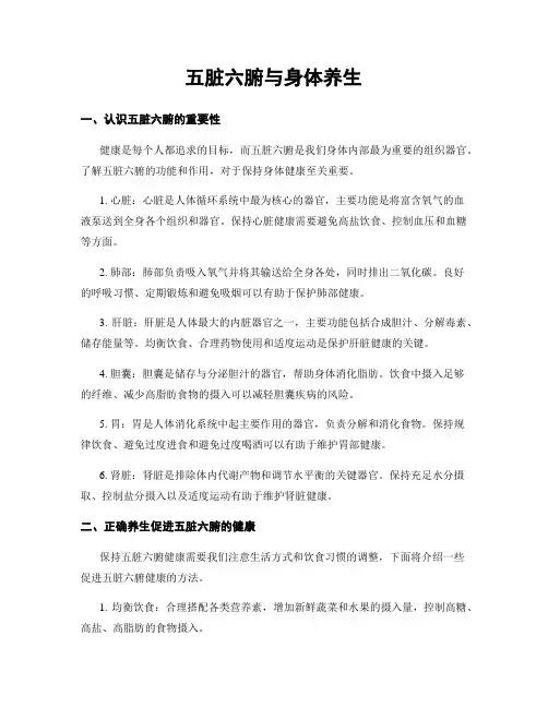 五脏六腑与身体养生
