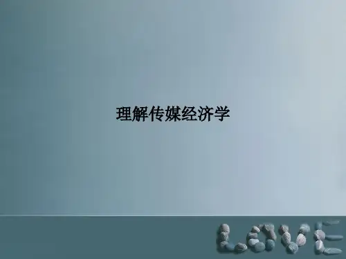 理解传媒经济学PPT课件