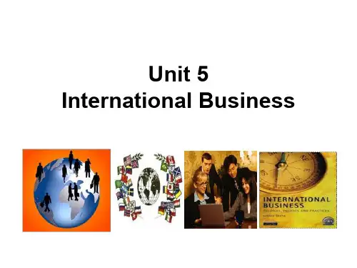 商务英语综合教程第二册unit 5 International Business[精]