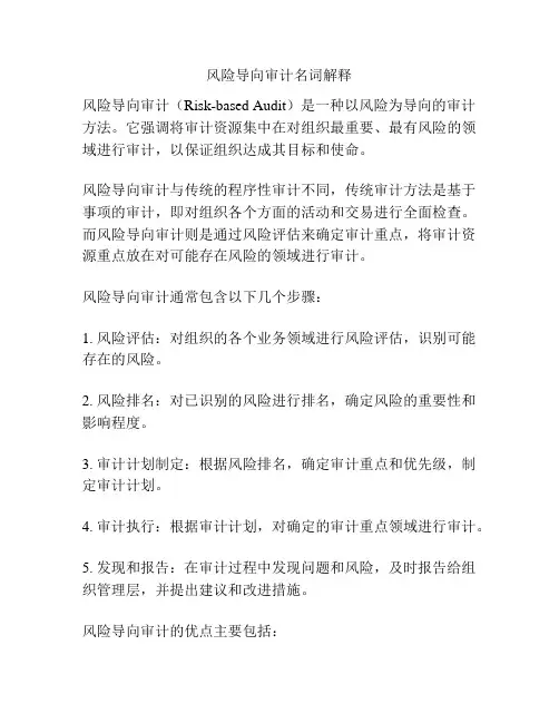风险导向审计名词解释