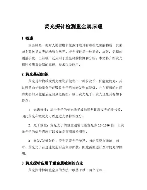 荧光探针检测重金属原理