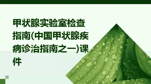 甲状腺实验室检查指南(中国甲状腺疾病诊治指南之一)课件