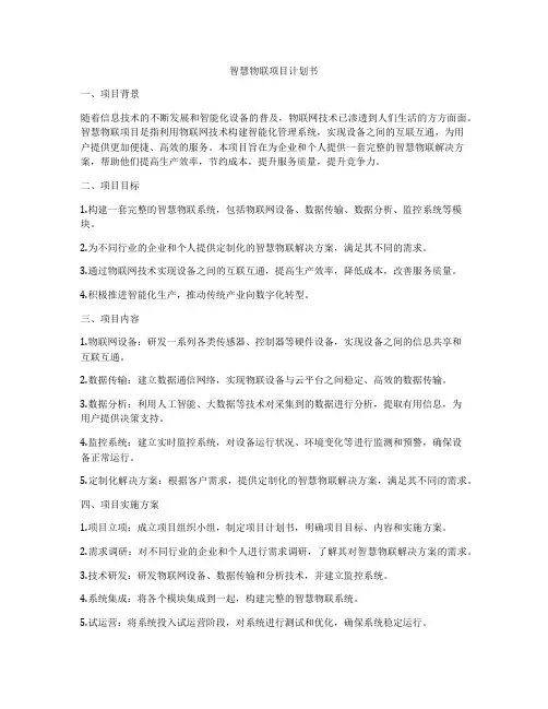智慧物联项目计划书