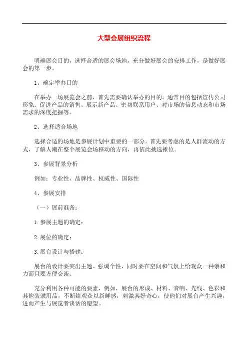 会展组织流程