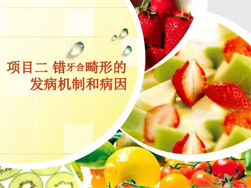 项目二错合畸形发病机制及病因PPT课件