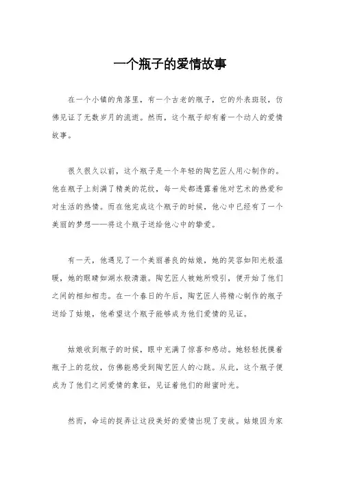 一个瓶子的爱情故事