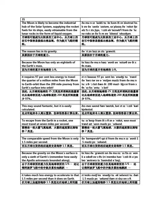 新概念英语第四册Lesson 35课文音标版讲义