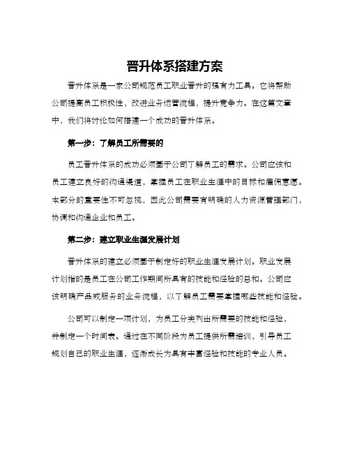 晋升体系搭建方案