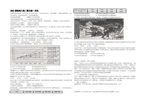 安徽省皖南八校2021届高三第二次联考历史试题 Word版含解析