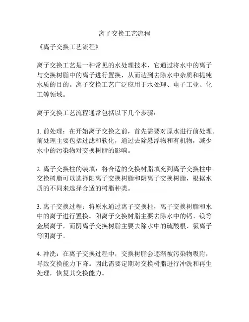 离子交换工艺流程