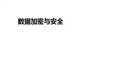 3.2.1 数据加密与安全 课件