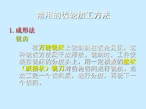 齿轮齿形加工方法