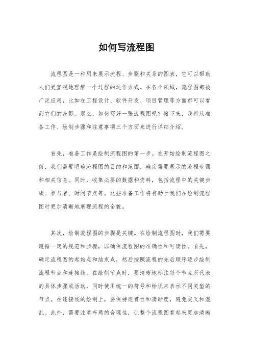 如何写流程图