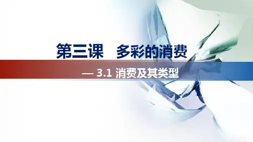 3.1《消费及其类型》
