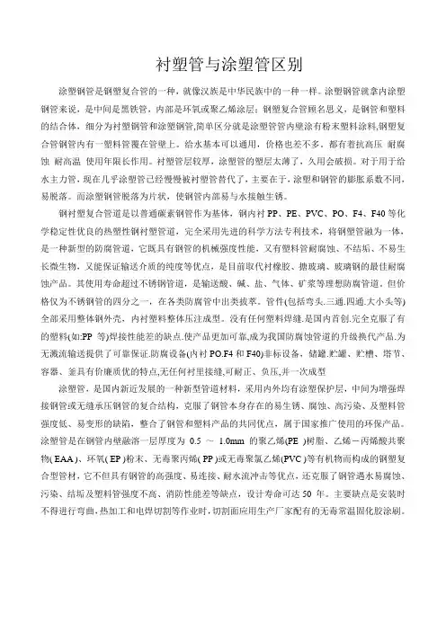 衬塑管与涂塑管区别.doc