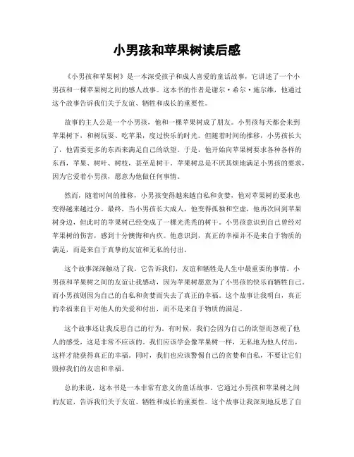 小男孩和苹果树读后感