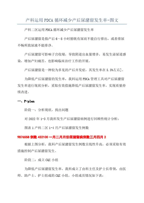 产科运用PDCA循环减少产后尿潴留发生率-图文