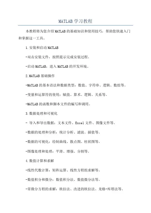 MATLAB学习教程