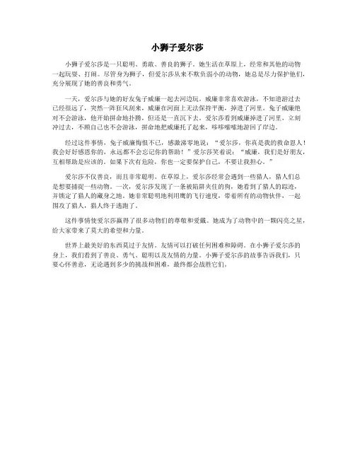 小狮子爱尔莎