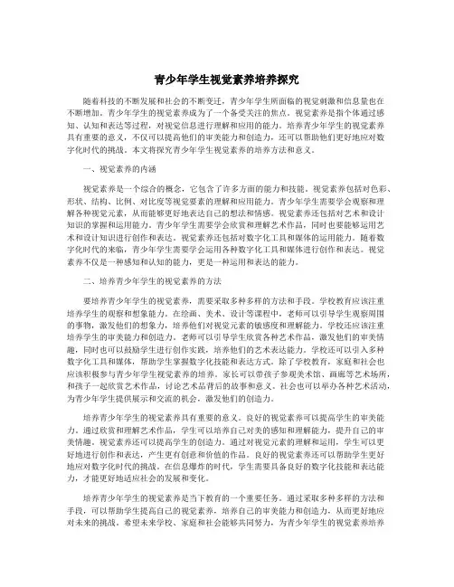 青少年学生视觉素养培养探究