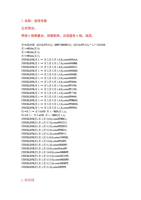 2个很棒的大智慧L2指标公式