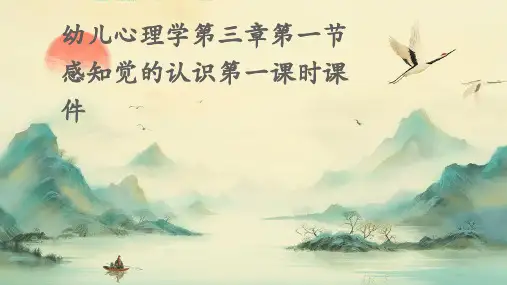 幼儿心理学第三章第一节感知觉的认识第一课时课件
