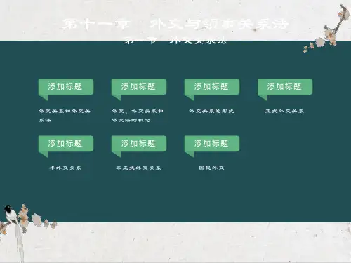 外交与领事关系法一节外交关系法