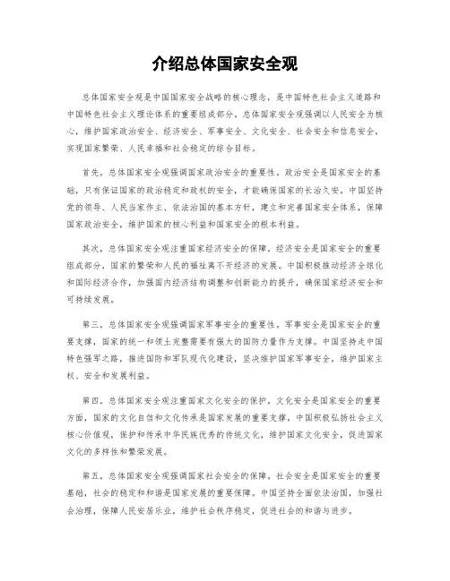 介绍总体国家安全观