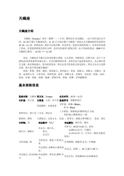 天蝎座