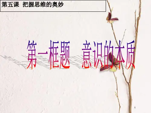 广东省揭阳市高中政治 第五课 把握思维的奥妙 第一框 意识的本质课件 新人教版必修4.pptx
