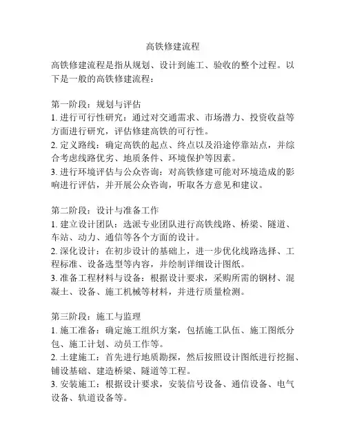 高铁修建流程