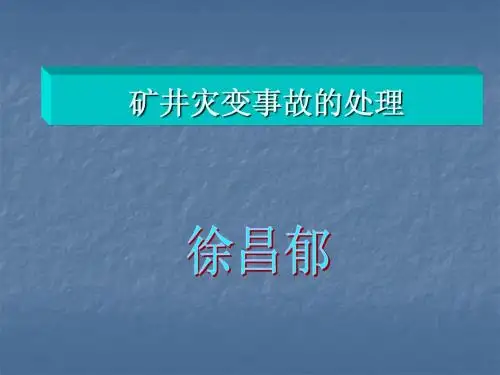 (矿井水灾事故的处理)