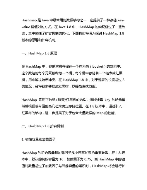 hashmap1.8 原理 扩容机制