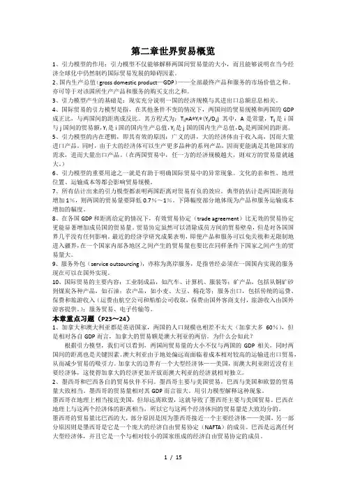 国贸经济课后习题答案
