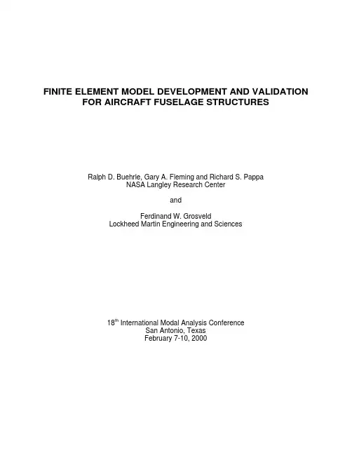 Finite Element Model Development and Validation for Aircraft Fuselage Structures