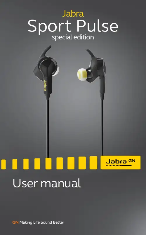 Jabra Sport Pulse 使用手册说明书
