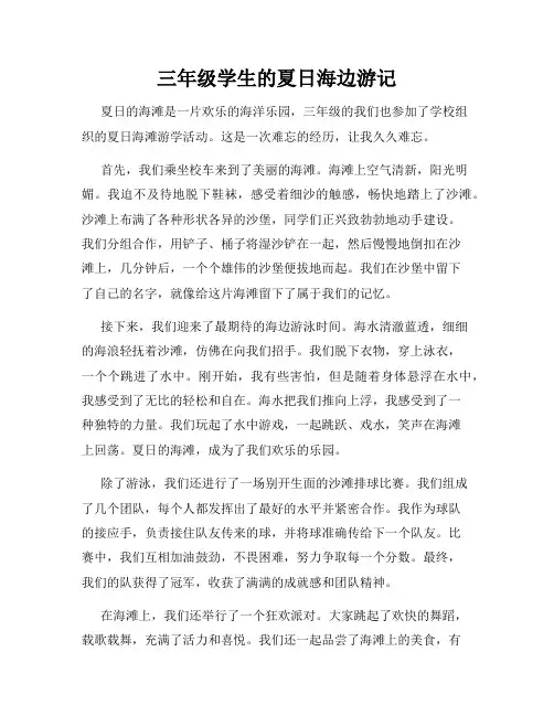 三年级学生的夏日海边游记