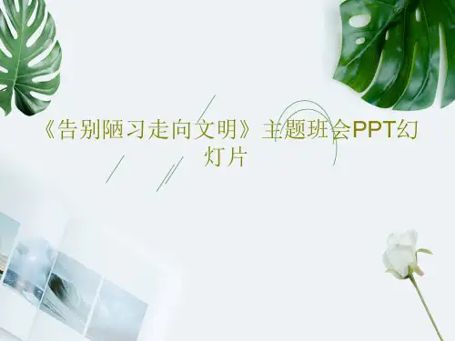 《告别陋习走向文明》主题班会PPT幻灯片共31页文档