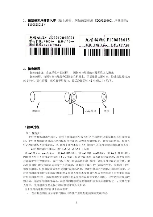 光纤生产流程图