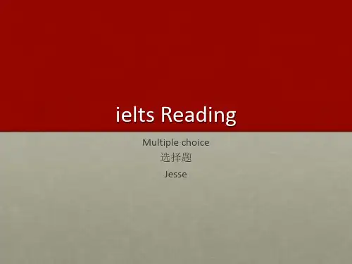 4 雅思基础阅读 选择题