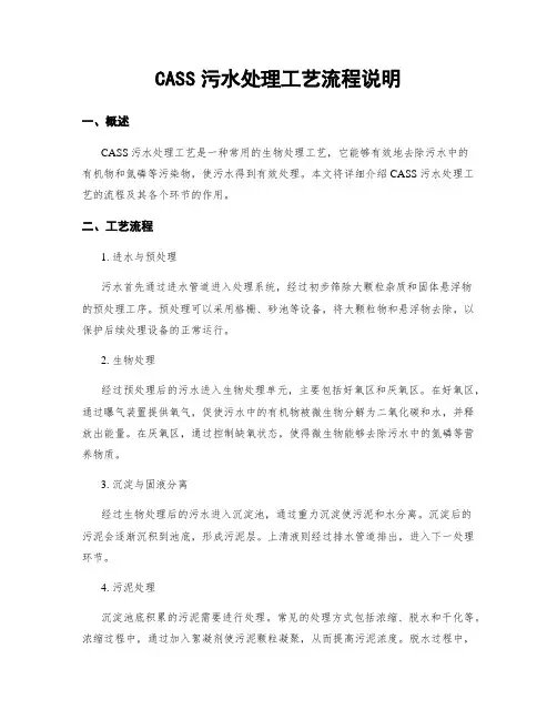 CASS污水处理工艺流程说明