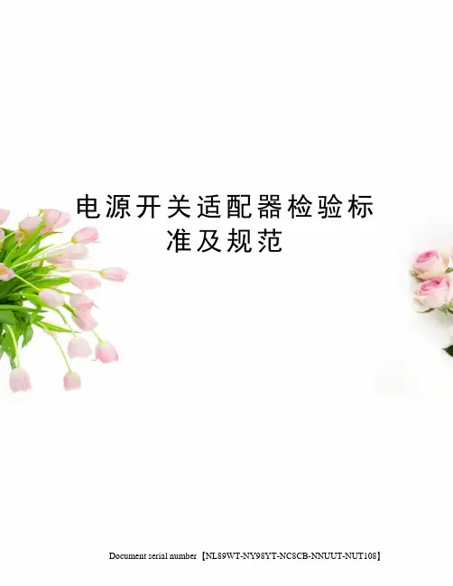 电源开关适配器检验标准及规范完整版